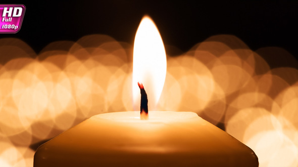 Candle With Flickering Background by Saracin | VideoHive